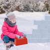 Superio Snow Brick Maker Snow Sand Beach Toys for Kids and Adults Igloo Snow Block Form for Building Snow Forts or Sandbox Play Sand Toys Beach Essentials, Red/Blue