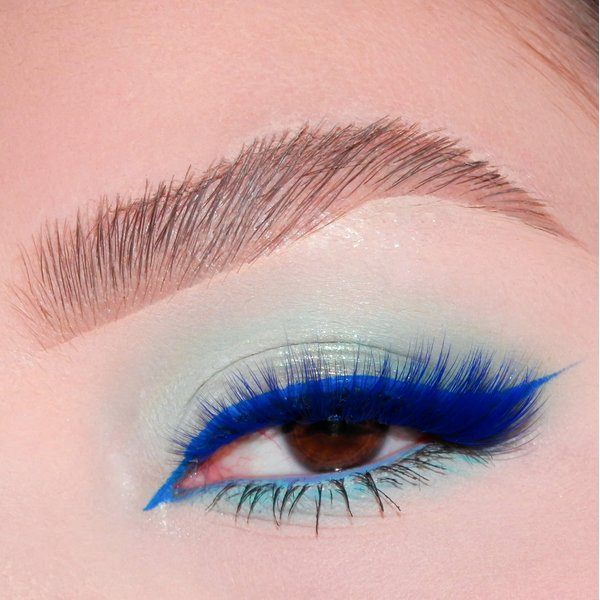 KARA BEAUTY DARK BLUE COLORED FABULASHES 3D Faux Mink (Synthetic) Strip Lashes
