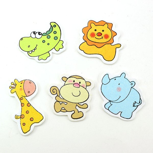 Small Wooden Painted Animal Cutout Shapes (Pack of 10 Pieces) Giraffe