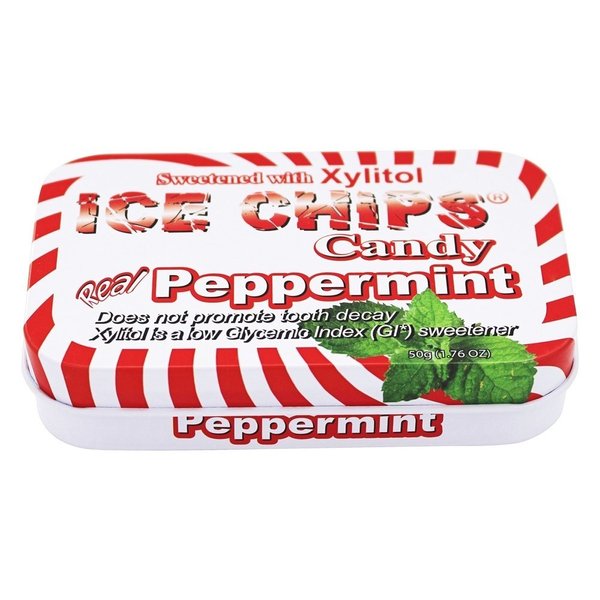 ICE CHIPS Xylitol Candy Peppermint 6 Tins