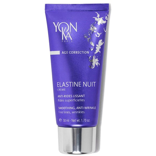 Yon-Ka Elastine Nuit Anti-Wrinkle Night Cream (50ml) Anti Aging Facial Moisturizer and Eye Cream, Soften Fine Lines and Wrinkles with Vitamin C and Elastin Peptides, Paraben-Free