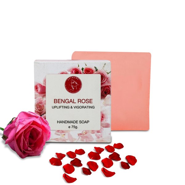 AATMANA Bengal Rose Handmade Natural Bar Soap for Men & Women, Moisturizing Body & Face Soap, 7.9 Oz Soap Bars (3 Soap Set)