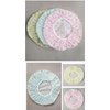 6 Pieces Waterproof EVA Plastic Shower Cap,Elastic Reusable Bathing Hair Cap,Beauty Salon Spa Shower Caps Lace Elastic Band Flower Printed Hat Environmental Protection Hair (dotted shower cap)