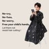 PERFEHAIR Kids Hair Cutting Cape with Sleeves, Kids Barber Cape Haircut Cape for Boy & Girls, Professional Salon or Home Hair Cut Cape-Black Space Printing