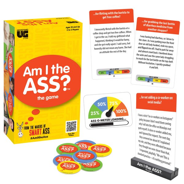 University Games | Am I The A**? Party Game by The Creators of Smart A** | Dive into Real Life Scenarios, Guess Public Opinions and Spark Conversations – Perfect for Game Nights and Parties