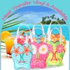 Silkfly 24 Pcs Flip Flop Tote Bags Non Woven Reusable Party Favor Bags Summer Beach Bag Bulk Tropical Gift Bags Hawaiian Goodie Bags with Handles for Kids Birthday Hawaii Luau Party Decorations
