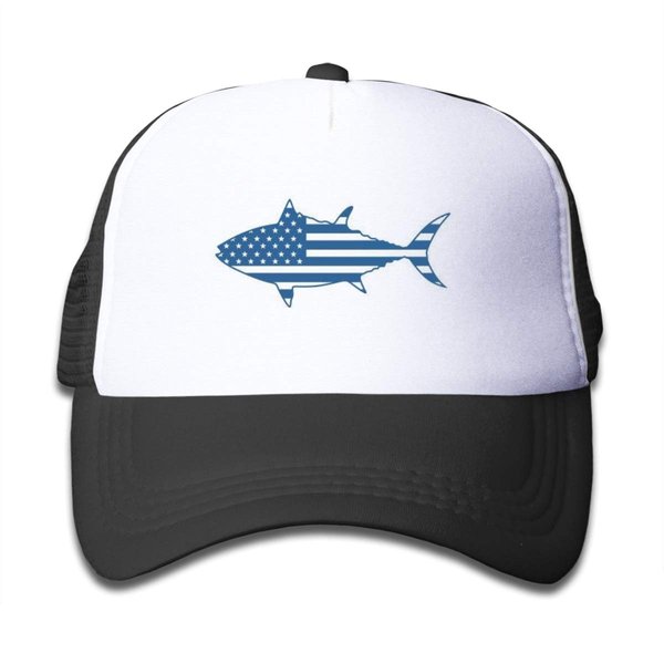 OASCUVER Kid Printing Sharks Flag Hat Toddler Mesh Trucker Boys Girls Adjustable Snapback Baseball Cap (Sharks Flag Black, one Size)