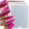 3D Glitter Lines Nail Stickers Holographic Nail Art Stickers Metal Stripe Nail Decals Self Adhesive Geometric Strip Line Nails Stickers Women DIY Nail Supplies,6 Colors/Set