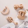 Wood Baby Rattle Personalizable Infant Rattle Sensory Development Wooden Toys Set