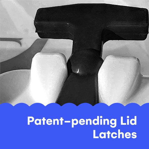 BEAST COOLER ACCESSORIES 2-Pack of Replacement Lid Latches, Compatible with Yeti & RTIC Hard Coolers, Black Rubber, 20 in