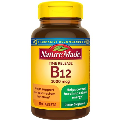 Nature Made Vitamin B12 1000 mcg. Timed Release Tablets Value Size 160 Ct
