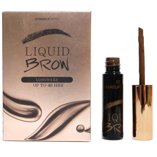 Liquid Eyebrow Gel Long-Lasting up to 48 hours Deep Brown Applied Using the Wand with an Angled Brush