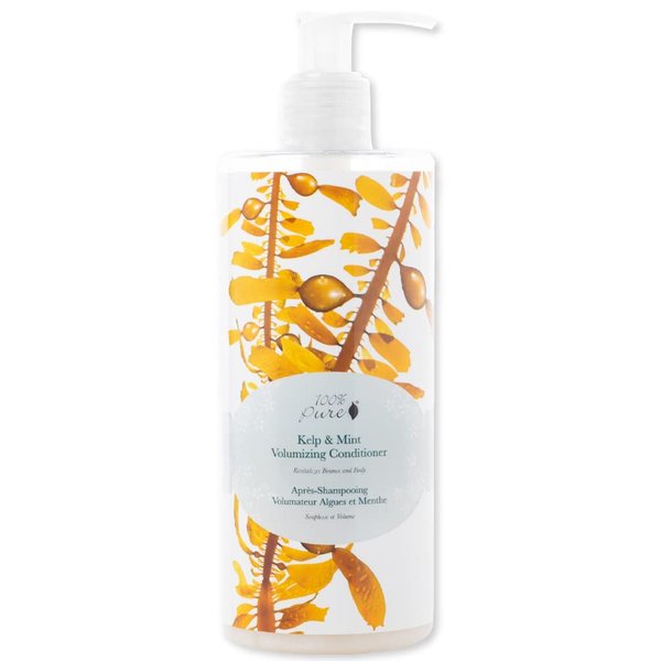 100% PURE Kelp & Mint Volumizing Conditioner Moisturizer & Deep Hydration - Natural Body Boost for Dry, Damaged Thinning Hair, Promotes Healthy Growth for Women & Men - Sulfate Free - 13 Fl Oz
