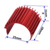 3Pack Vgoohobby Aluminum 370 380 Brushless Brushed Electric Motor Heat Sink Heatsink Cooling Compatible with 1/16 1/18 HSP HPI Wltoys Himoto Redcat Traxxas 1/16 RC Car Boat Truck (Red)