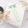 Kinghood Double Edge Safety Razor for Men & Women, Eco Friendly Women Razor for Body & Face, Zero Waste and Plastic Free - Reusable Razor with 10 Blades (Mint Green)