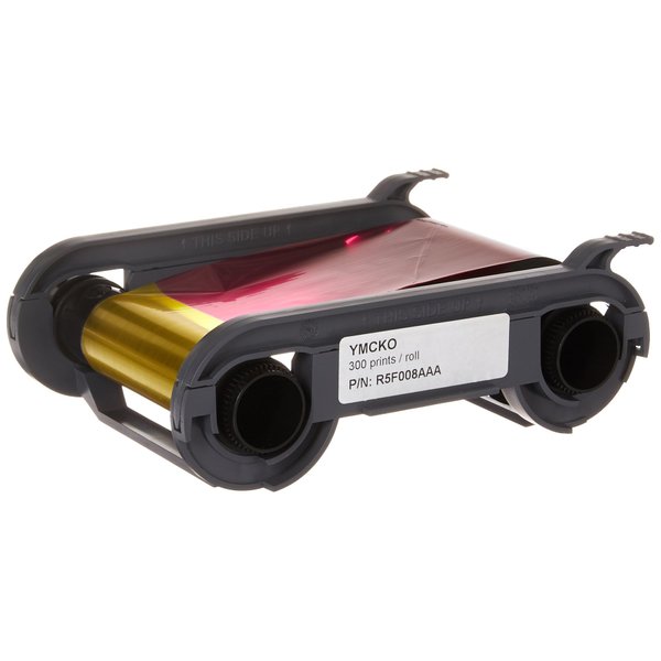 Evolis Consumables, YMCKO Color Ribbon, Primacy Compatible, 300 Prints 1 Roll R5F008AAA