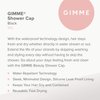 Gimme Beauty - Premium Hair Cap for Shower with Water Repellent Technology - Sleek, Minimalist Design - Silicone Leak Proof Lining - Fast Drying Shower Cap for Women - Black (1 Count)