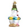 Old World Christmas Ornaments Snowman On Beach Glass Blown Ornaments for Christmas Tree