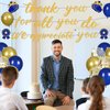 We Appreciate You Decorations Navy Blue Gold Thank You Banner Appreciate Hanging Swirls Thank You For All You Do Decor for Teacher Doctor Nurse Employee Staff Graduation Appreciation Party Supplies