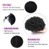 MISSSPECIAL Afro Puff Drawstring Ponytail Extension for Black Women 9A Synthetic Afro Puff Ponytail for Natural Hair, Clip On Kinky Drawstring Ponytail Hair Bun (1B#, Afro Puff Medium Size)