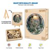 Wooden Puzzles for Adults, Vision Inside Cave Puzzles (Medium, 11.4 * 11.4in, 200pcs) with Wood Box, Unique Animal Shape Puzzles, Wooden Puzzles for Family Games and Birthday Gifts