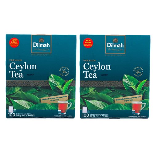 Dilmah Premium 100 Tea Bags x 2 Pack =(Total 200 Bags)