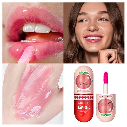 Mrettick 3PCS Lip Gloss,Hydrating Lip Oil Tinted Set | Long Lasting | Non-Sticky | High Shine for Plumper Looking Lips,Moisturizing Lip Oil Gloss for Lip Care and Dry Lips