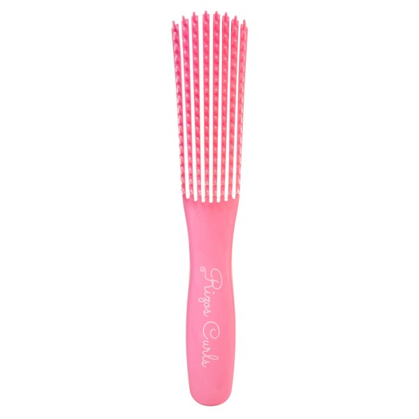 Rizos Curls Detangling Flexi Brush, Detangle Curly, Coily & Kinky Curls, Shower Brush, Reduce Hair Loss & Breakage, Distribute Product and Add Shine, Pink