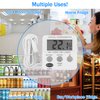 Refrigerator Thermometer Digital - Fridge and Freezer Alarm Alert When Temperatures Drop - Ideal Fridge Freezer Thermometer with Alarm and Max Min