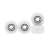 Teak Tuning Eco 85D CNC Poly Fingerboard Wheels - Street Shape, 7.5mm Dia., 5mm Wide - White Colorway