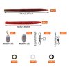 Wacky Rig Worm Hooks Kit – 163pcs Bass Fishing Wacky Worms Weedless Hooks O Ring Fishing Sinkers Fishing Swivels for Artificial Soft Stick Baits