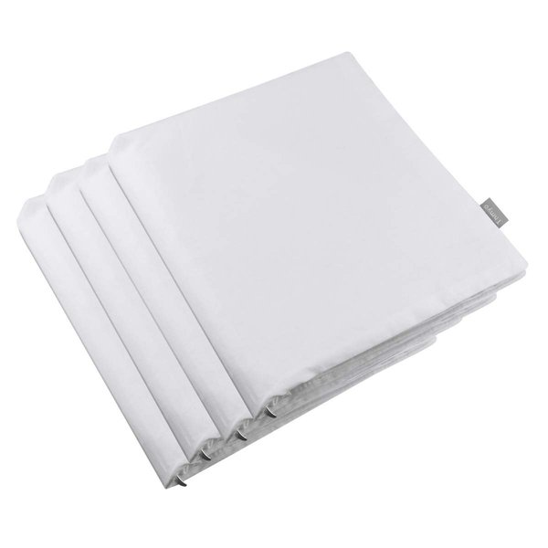 Thmyo 4-Pack 100% Cotton Comfortable Solid Decorative Throw Pillow Case, Square Cushion Cover Pillowcase Sublimation Blank Pillow Covers Valentines Day DIY Throw Pillowcase(18x18inch/45x45cm,White)