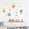 DECOWALL DS-8006P8024 Animal Train and Hot Air Balloons Kids Wall Stickers Wall Decals Peel and Stick Removable Wall Stickers for Kids Nursery Bedroom Living Room (Small) décor