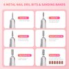 Yasterd Electric Nail Drill, Portable Rechargeable 45000RPM Electric Nail File Machine Professional for Acrylic Gel Nails Polishing Removing, Cordless Efile with Drill Bits Kit for Manicure Salon Home