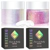 2 Pack Holographic Body Glitter Gel for Body, Face, Hair and Lip Color Changing Sparkling Face Glitter Gel for Music Festival Halloween Concerts Art Party Rave (Neon Pink + Pink Chameleon)