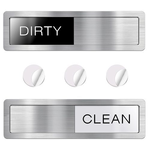 Eobiim Dishwasher Magnet Clean Dirty Sign, Premium Strong Clean Dirty Magnet for Dishwasher, Universal Dirty Clean Dishwasher Magnet, Clean Dirty Sign Indicator for Kitchen Decor, Easy to Read & Slide