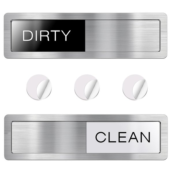 Eobiim Dishwasher Magnet Clean Dirty Sign, Premium Strong Clean Dirty Magnet for Dishwasher, Universal Dirty Clean Dishwasher Magnet, Clean Dirty Sign Indicator for Kitchen Decor, Easy to Read & Slide