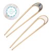 Lurrose 2pcs Hair Sticks Vintage Metal Hair Pins Moon Elegant Hair Chopsticks U Shaped Headdress Hair Styling Accessories for Woman Girls