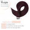 SEGO Tape in Hair Extensions Human Hair 16 Inch 50g 20pcs Natural Straight 100% Remy Rooted Seamless Skin Weft Invisible Double Sided Tape Hair for Women-Wine Red