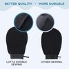LOTTA Exfoliating Glove 3 Pcs Exfoliator Mitt Body Scrub 120D 150D 250D Shower Body Scrub Mitts Deep Skin for Cleanse Dead or Dry Skin 100% Viscose Fiber Suitable for Men and Women Black Gray White