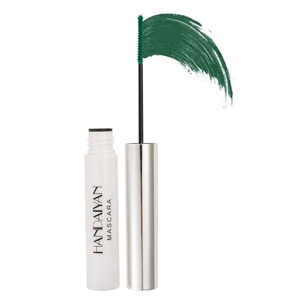 Quxunzzz Washable Mascara Eye Makeup, Lengthening Mascara Volumizing Mascara Mascara Makeup Green