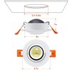 YGS-Tech 2 Inch Eyeball Gimbal LED Recessed Lighting Dimmable Downlight, 3W (35W Halogen Equivalent) Adjustable Spotlight, 4000K Natural White, CRI80, Ceiling Light with LED Driver (4 Pack)