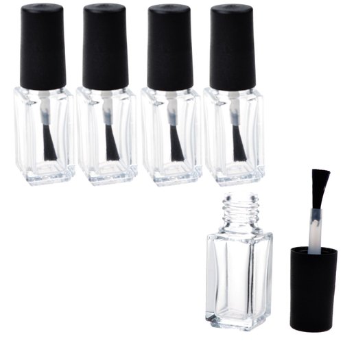 AHIER Nail Polish Bottles, Empty Nail Polish Bottles with Brush Cap (5ml 5P)