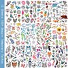 Oottati Waterproof 12 Sheets Summer 100+ Design Watercolor Painting Animal Flowers Leaves Small Fake Temporary Tattoo Stickers