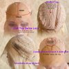 FENJUN HAIR Glueless Wigs Human Hair #60 Grey Icy White Platinum Blonde Bob Wig HD Lace Front Wigs for Women 12 Inch Silky Straight Ash Blonde Bob Hair Cut Pre plucked and Bleached Knots