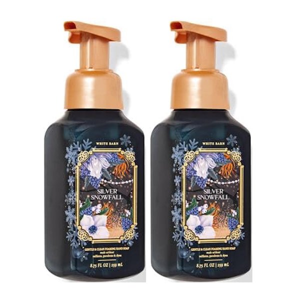 Bath & Body Works Bath and Body Works Gentle Foaming Hand Soap 8.75 Ounce 2-Pack (Silver Snowfall)
