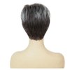 Siudus Short Grey Wig for Women Pixie Cut Wigs Layered Synthetic Hair Wig Daily Costume Wigs(Grey Black)