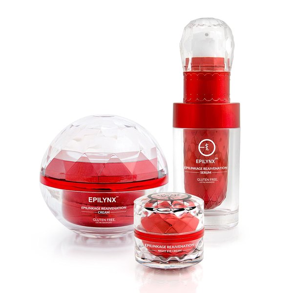EpiLinkage Night Time Anti Aging Nightly Skin Care Routine Package Gift Set Kit - Rejuvenating Face Cleaning Wash, Firming Cream & Hydrating Serum EPILYNX by Dr. Liia