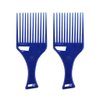 Hair Pick And Barber Comb Pick Comb For Curly Hair And Afro Parting Comb Hair Care Comb For Thick Hair Quality Barber Supplies And Hair Comb (2 Pcs Blue)