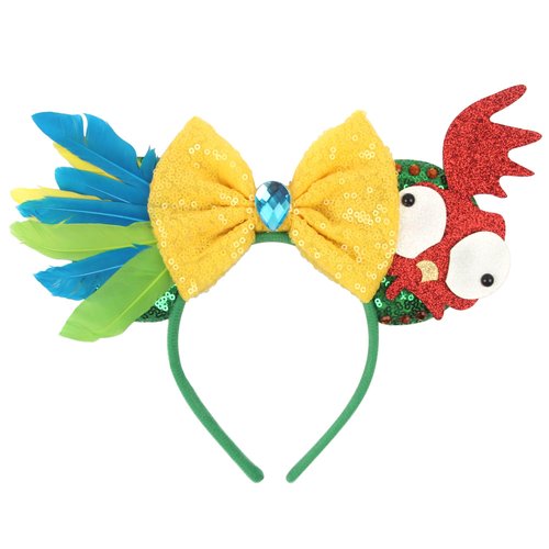 zhezesmila Shiny Mouse Ears Headband, Hot Chicken Ears with Sparkly Bow Hawaii-Headwear Decoration Hair Accessories for Girls Women Adult Kids Birthday Party